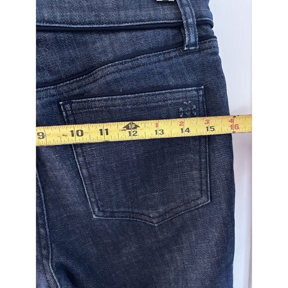 TORY BURCH Jeans Womens Sz 28 Blue Denim Cropped, Piped‎ Jean Frayed Bottoms - Picture 10 of 10